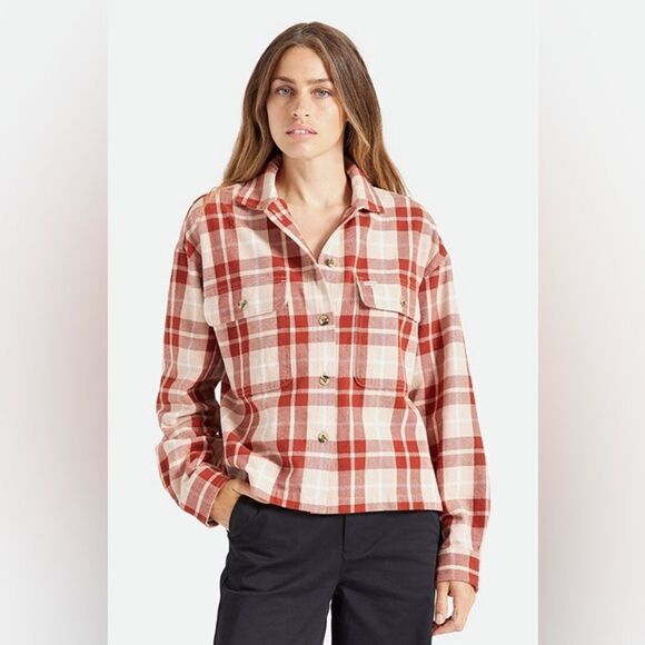 Brixton Boxy Cropped LS Flannel* - Picture 11 of 11